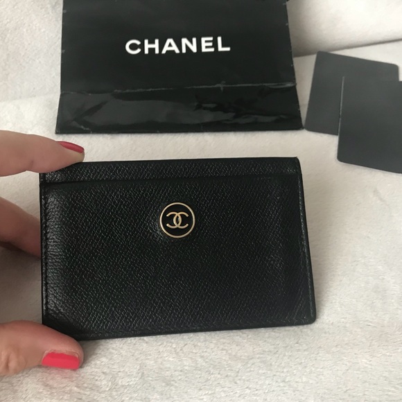 CHANEL Accessories - Chanel Authentic Black Caviar CC Card Holder